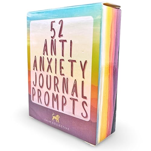 Calm Collective 52 Anti-Anxiety Journal Cards - Cognitive Behavioral Therapy (CBT) Journaling...
