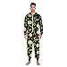 miaozhen Unisex Adults One-Piecing Pajamas Fashion Baseball Green and Black Couples Costumes Hooded Pijama de una pieza XXL