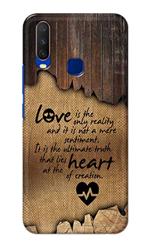 Image of PRINTFIDAA Love is The Only Reality and It is Not Mere Sentiment Printed Designer Hard Case for Vivo Y15 / Vivo Y17 / Vivo U10 Back Cover -(e) RPM1010