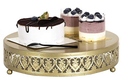 18K Gold Cake Stands Round Metal Cake Stands Dessert Display Cupcake Stands, Wedding