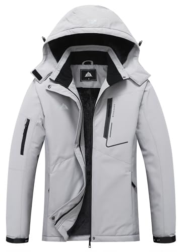 Image of MOERDENG Women's Waterproof Ski Jacket Warm Winter Coat Hooded Snowboarding Jacket Snow Coat