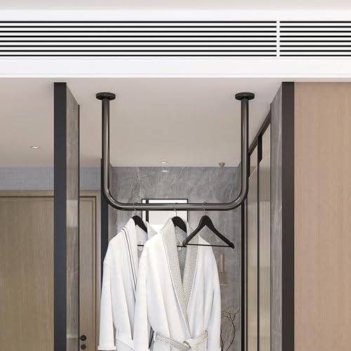 Portant à vêtements en métal structure en U stable capacité de 50 kg