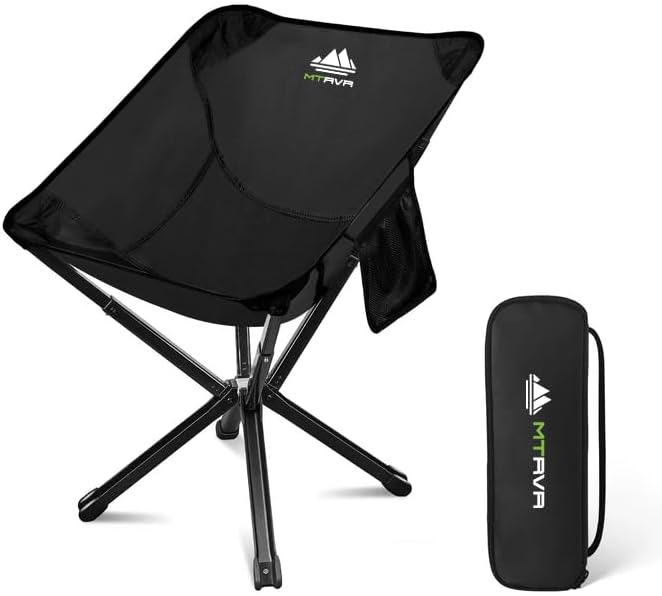 Silla de mochilero ultraligera diseño plegable compacto, marco telescópico de despliegue rápido, construcción de aluminio estable, silla de