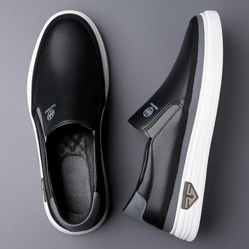 Men’s Classic Moccasin Casual Shoes - Hand-Stitched Leather Upper, Featherlight Midsole, Memory Foam Insole, Ultra-Flexible Flat Design - for Daily Commute, Weekend Walks & Smart Casual3