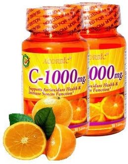 6 Bottlesxacorbic Vitamin-c 1000 Mg.(dietary Supplement From Usa.)30 Capsules.