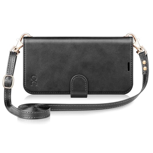 OCASE for iPhone 16 Plus Wallet Case, PU Leather Crossbody Phone Case with Removable Shoulder Strap, Kickstand, RFID Blocking Card Slots, Flip Folio Phone Cover 6.7 Inch 2024, Graphite - image 1