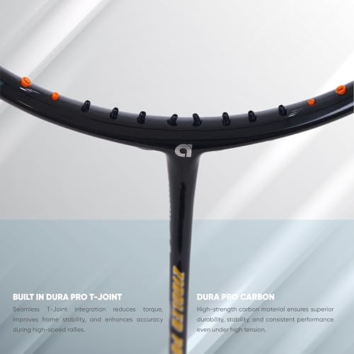Image of Apacs Ziggler Pro 6.2 (Unstrung) | 38 lbs Max Tension | 4U Head Heavy | Copper Carbon Tensile (CCT) Technology | Power Frame Series | Made in Vietnam Badminton Racket with Cover (Black-Red)
