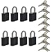 Cionyce 8 Pcs Mini Padlocks with Keys, Luggage Locks for Travel, Suitcases, Backpacks, Gym Lockers, Cabinets, Toolboxes (Black)