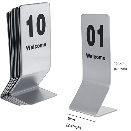 Numéros de table restaurant 1-50 pour guider facilement vos invités