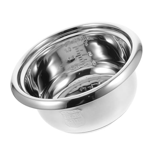 MOTHNUR Recipiente Interior Antiadherente para Olla Arrocera Acero Inoxidable 1pieza Repuesto Compatible Múltiples para Cocción Familiar Accesorios de Cocina
