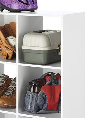 Whitmor 9 Wood Storage White Cube Organizer