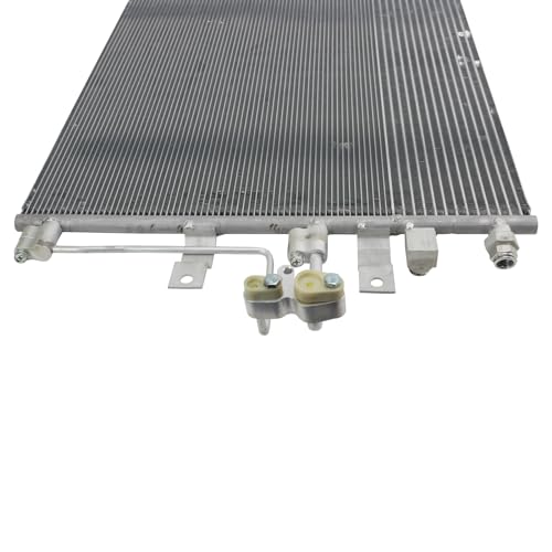Image of TRQ A /C Condenser and Receiver Drier Assembly for 2013-2018 Ram 1500 | for 2019-2021 Ram 1500 Classic 2013-2018 Ram 1500 3.0L V6 3.6L V6 5.7L V8 Auto Trans with Transmission Oil Cooler Aluminum