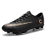Innenmaterial: Mesh WQLESO Mens-Jungen Fußballschuhe Outdoor-Turnschuhe Teenager Fußball Leichtathletik Trainingsschuhe,Black-49