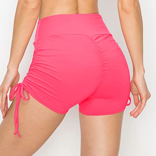 Image of ALWAYS Faux Leather Shorts - High Waist Active Stretch Yoga Short Pants for Women