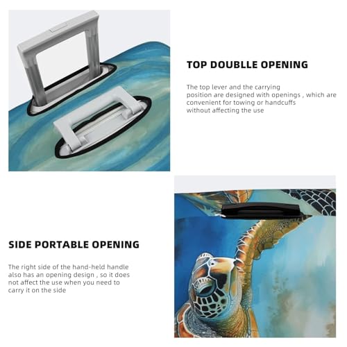 Travel Luggage Cover Sea Turtle Suitcase Protector Elastic Washable Stretch Suitcase Protector Anti-Scratch Travel Suitcase Cover Fit 18-32 Inch Luggage4