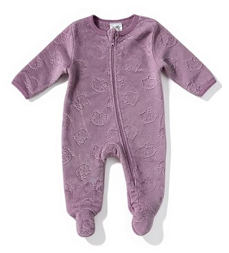 Hello Kitty Baby Girls Footies Newborn Front-Zipper Onesie Romper Blush Pink NB