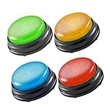 Plastique : conçu pour durer, la construction en plastique garantit que ce buzzer peut résister à une utilisation intensive, boutons de buzzer, boutons de conversation pour chien