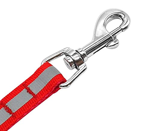 Image of 10MM Reflective Nylon Collar and Leash with Quick Release and Breathable Collar Set Ideal for Puppies /Dogs and Cats (Multicolor, Pack of 1 Piece)