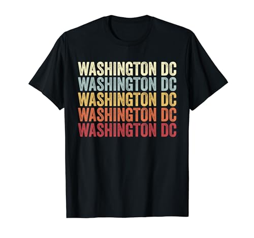 Washington DC Washington D.C. Retro Vintage Text Maglietta