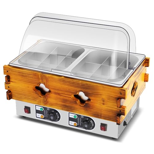 COMEDYKING おでん鍋 業務用デスクトップおでん機 20Lおでん鍋 電気 50-300℃温度調節可能 自動保温機能 仕切り鍋 ステンレス鋼 大容量デスクトップおでん鍋 多用途おでん鍋 卓上万能鍋 しゃぶしゃぶ鍋 中華火鍋 卓上鍋 スパイシー鍋 関東