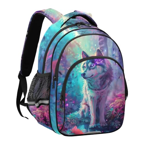 Cute Husky Dog Forest Toddler Backpack for Prechool Boys Girls 3-8 Years Mini Bookbag S 202b55462