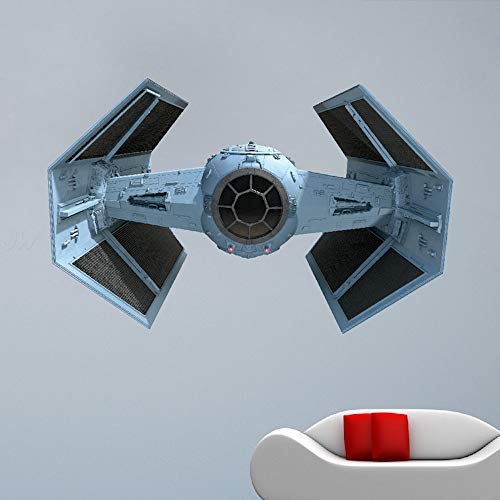 Darth Vader Vinyl Wall Decal - Darth Vader Tie Fighter Decal Removable Kids Home Decor Room Wall Decor Art For Dorm Rooms And Apartments, B00 #TOP1