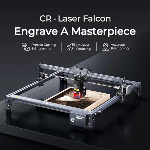 Creality Falcon 5 W lasergraveermachine, zeer nauwkeurig, 10.000 mm/min, lasergraveermachine voor hout, metaal, glas, leer, doe-het-zelf lasergraveermachine voor beginners - Afbeelding 3