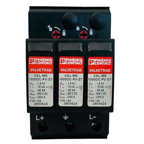 Image of AC /DC Surge Protection Device (SPD) 320V / 600V / 1000V - Single & Three Phase, 2 Pole / 3 Pole / 4 Pole - Sibass or Phoenix Contact (DC SPD, Phoenix-1000V-3P)