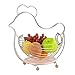 HYY-YY Jardinière d'argent en acier inoxydable Fruit Basket, Salon Égoutter Fruit Bowl Cuisine Chick Type de stockage du plateau, 36 * 22 * 36cm étagère rack