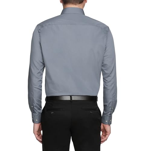 Image of Van Heusen Men's Poplin Regular Fit Solid Point Collar Dress Shirt