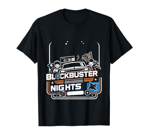 Blockbuster Nights 90s Movie Classics Nostalgic Fun Camiseta