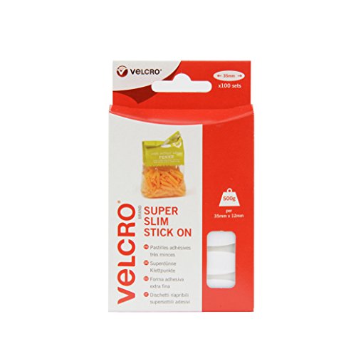 VELCRO Brand Forma adhesiva extra fina 35mm x 100 Blanco