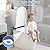 TOTTE Smart Toilet with Bidet Built in, One Piece Bidet Toilets with Auto Open & Close Lid, Foot Sensor, Auto Dual Flush, Remote Control, Modern Toilets for Bathroom