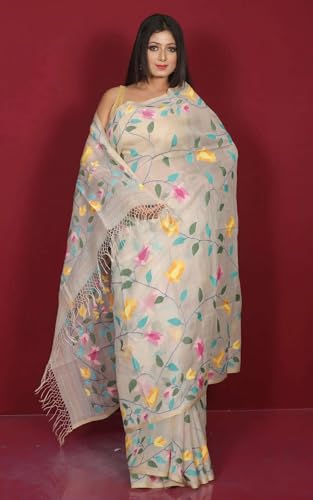 Bengal looms India Weaves of Elegance jamdani silk saree – image 4