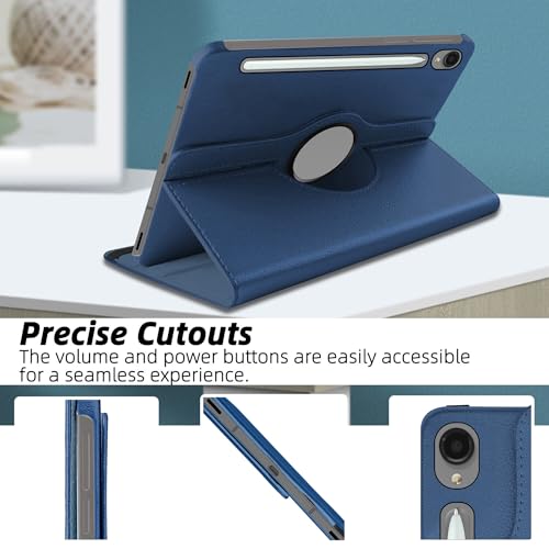 Image of TGK 360 Rotatable Flip Cover for Samsung Galaxy Tab S11 Case 11 inch 2025, Galaxy Tab S10 Lite / S10 FE / S9 FE 10.9 inch / S9 11 Inch 2023 (Dark Blue)