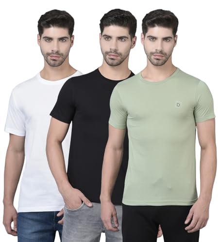 Image of Dollar Cotton Rich Fabric Solid Men's T-Shirt | Chest Logo Branding | Wide Array of Attractive Colours