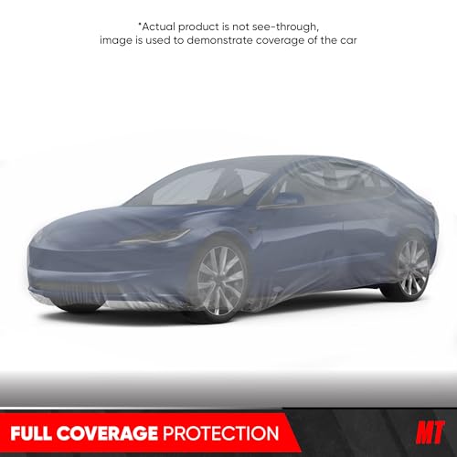Image of MotorTrend Custom Fit Car Cover for Telsa Model 3, All-Weather Protection for Cars Trucks & SUVs, UV Resistant Waterproof Scratch-Resistant, Vehicle Cover for Outdoor & Indoor