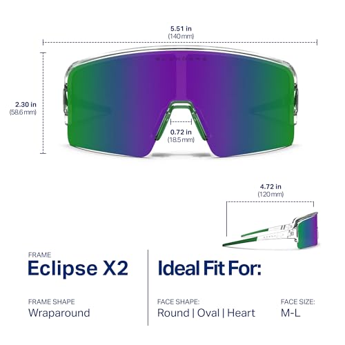 Image of Blenders Eyewear Eclipse X2- Polarized Sunglasses - Wrap-Around Lens - 100% UV Protection - For Men & Women - Adventure Land
