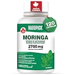 EXTRA STRENGTH Moringa Capsules - 2700mg Per Day | 120 Pure Moringa Oleifera Leaf Capsules | Veg, Non-GMO, Gluten Free Supplement | Herbal Superfood Made in Canada, GMP Certified