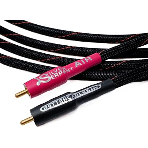 Better Cables 6 Feet Silver Serpent AIR Audiophile RCA Audio Interconnect Cables - Stereo Pair (2 Cables) Flagship, High-End, High-Performance, Premium Hi-Fi Audio Cover