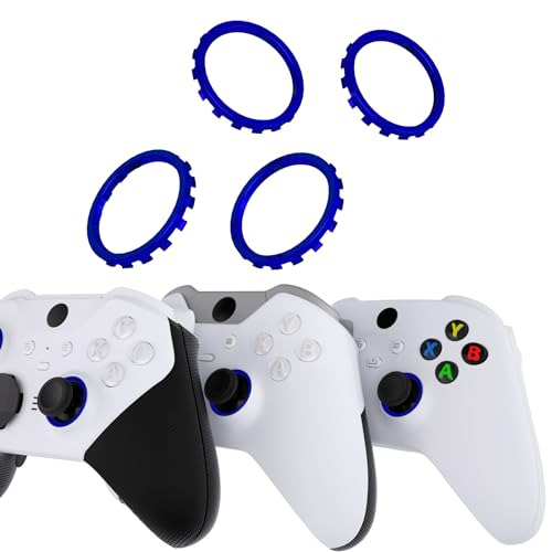 Image of eXtremeRate Replacement Accent Rings for Xbox Elite Series 2 | for Xbox One Elite | for eXtremeRate ASR Version Shell for Xbox Series X /S Controller - Chrome Blue