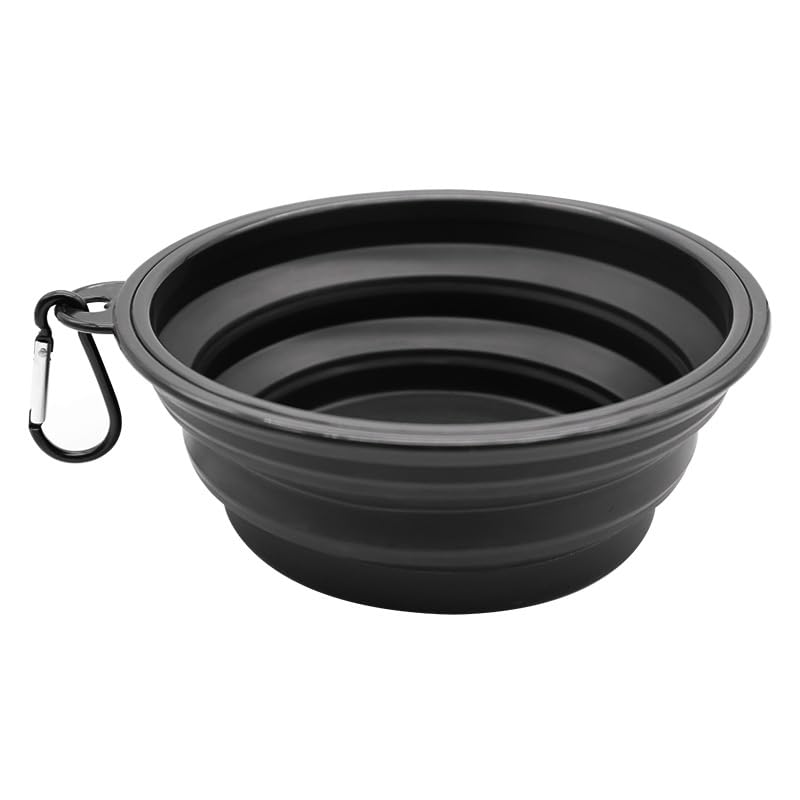 Collapsible Dog Bowls for Travel,Dog Portable Water Bowl for Dogs Cats Pet Foldable Feeding Watering Dish for Traveling Camping Walking (Black,2900ml)