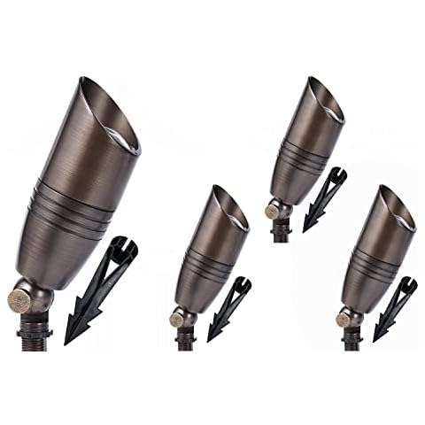 MIK Solutions LED Spot Lights Outdoor Landscape Lighting 108 - Solid Brass Spotlight LED (4) Cover