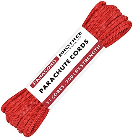 BROTREE 750 Paracord 11 Strand Nylon Parachute Cord Outdoor Survival Rope - 750lb Breaking Strength (50ft)