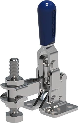 11011CR-SS (DSC 201-USS) Stainless Steel Vertical Hold-Down Clamp, U-Bar Flanged Base, 125 lb Holding Capacity