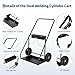 LALFPET Heavy Duty Dual Welding Cylinder Cart – 440 lb Capacity, Rolling Oxygen Acetylene Gas Cylinder Trolley – 8