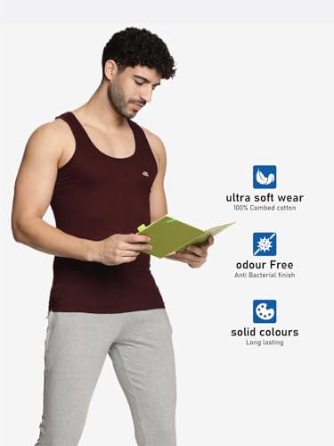 Image of LUX VENUS Men's Vest - 100% Cotton Premium Baniyan (Color May Vary)