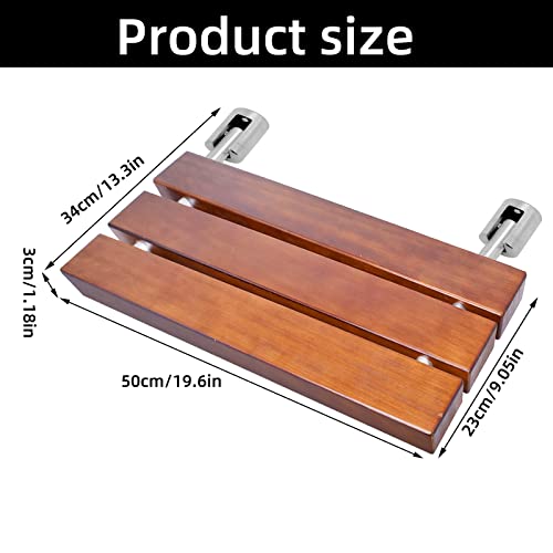 Elasignshopo 20”Folding Shower Seat Bench, Medical Wall Mounted Fold Down Shower Seat, Medical Shower Seating Smooth Shower Chair For Elderly, Disabled, 400 Lbs Load, Silver #TOP5