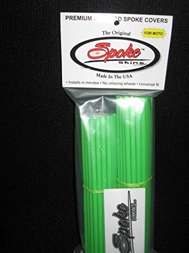 Spoke Skins Motocross Dirt Bike Cover Wraps - Green - Fits Mini Moto 14". 16", 17" Rim