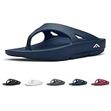 FANTURE Men & Women's Flip Flops Arch Support Sandals Thong Foot Pain Relief Recovery Ultra Soft SlippersFA001-Navy-42